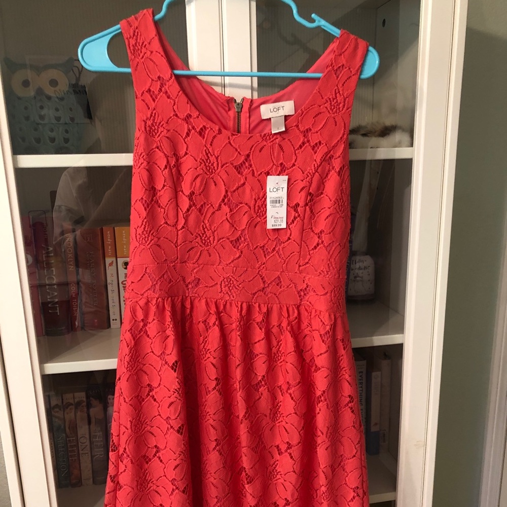 LOFT red floral dress